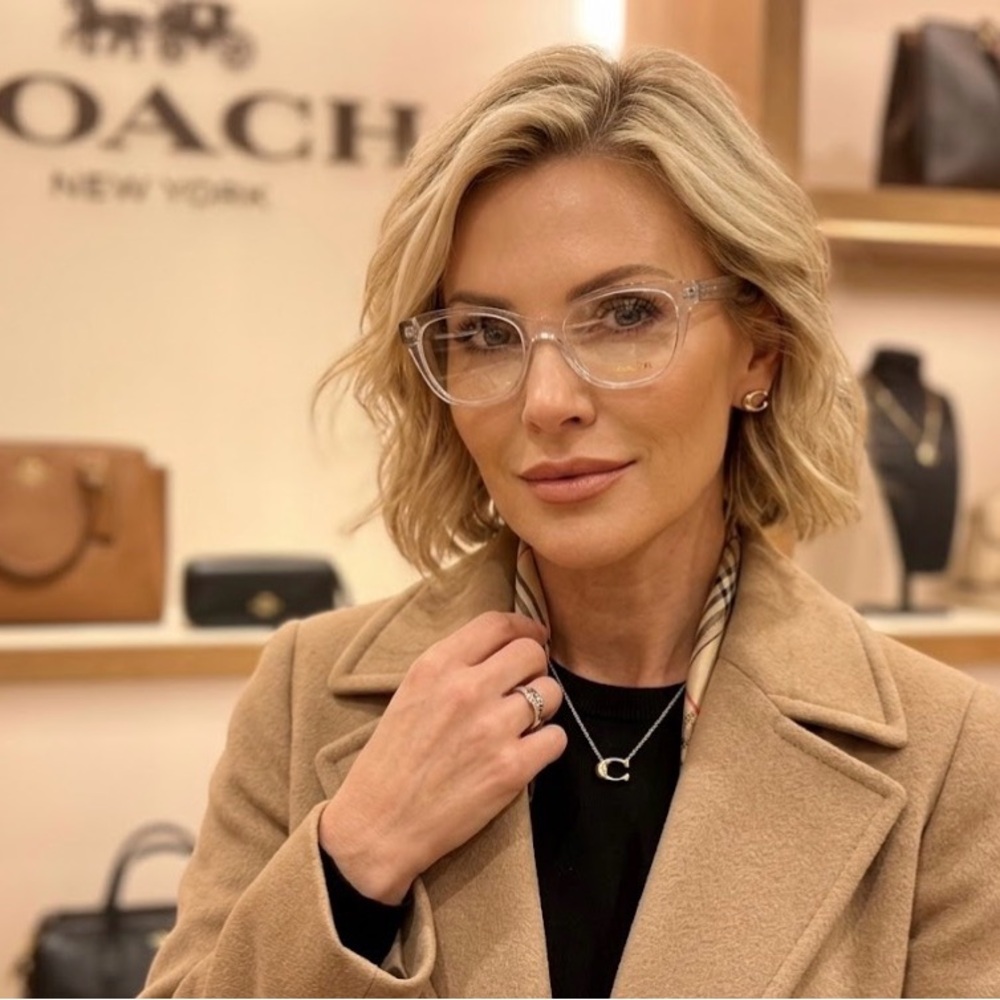 Coach Clear Frame Eyeglasses in Transparent